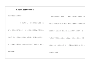 汛前防汛检查的工作总结