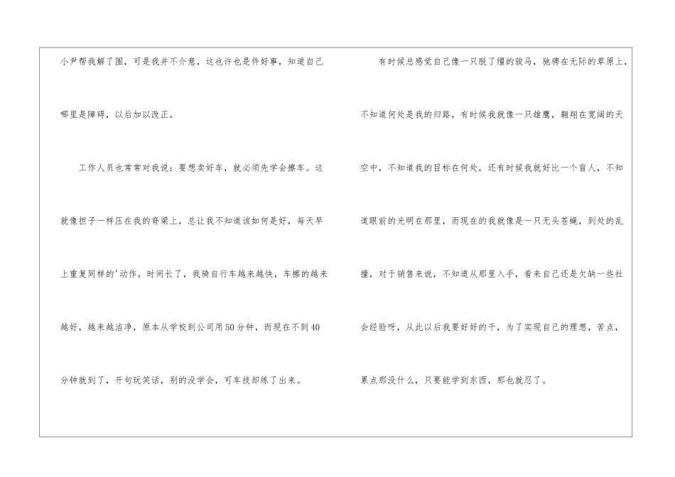 汽车销售助理的实习报告_第3页