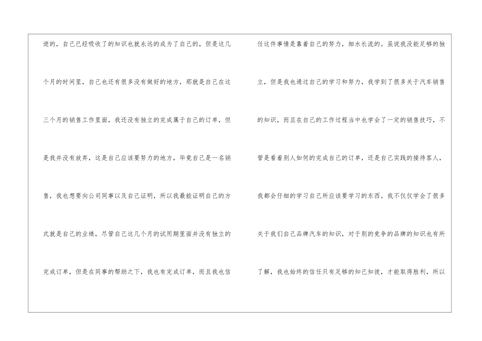 汽车销售试用期工作总结_第2页