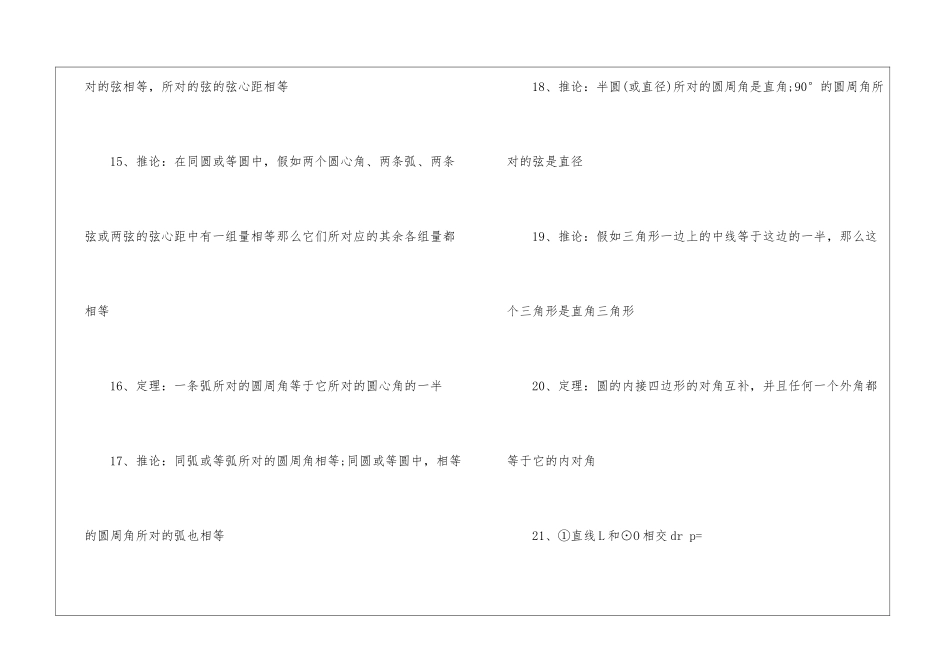 沪科版九年级数学圆知识点_第3页