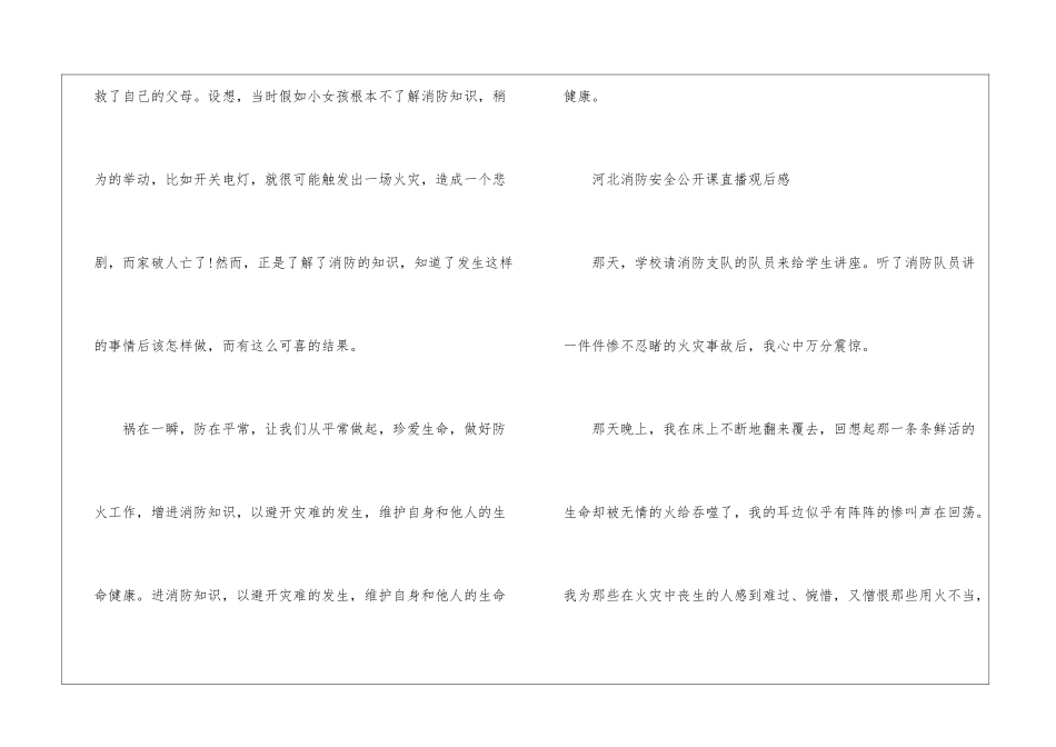 河北消防安全公开课直播观后感_第3页