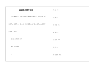 油罐脱水操作规程