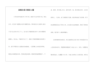 法制办实习报告2篇