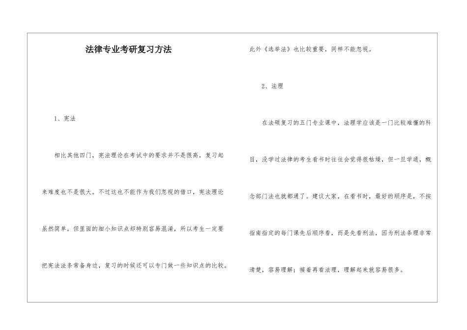 法律专业考研复习方法_第1页