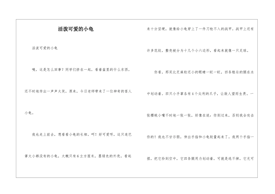 活泼可爱的小龟_第1页
