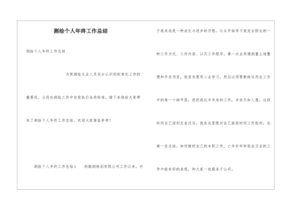 测绘个人年终工作总结_第1页