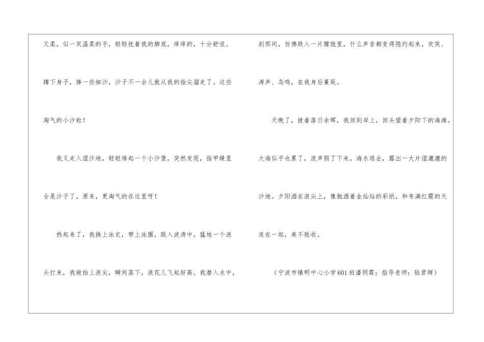 海滩小学作文_第3页