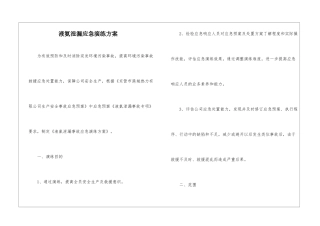 液氨泄漏应急演练方案
