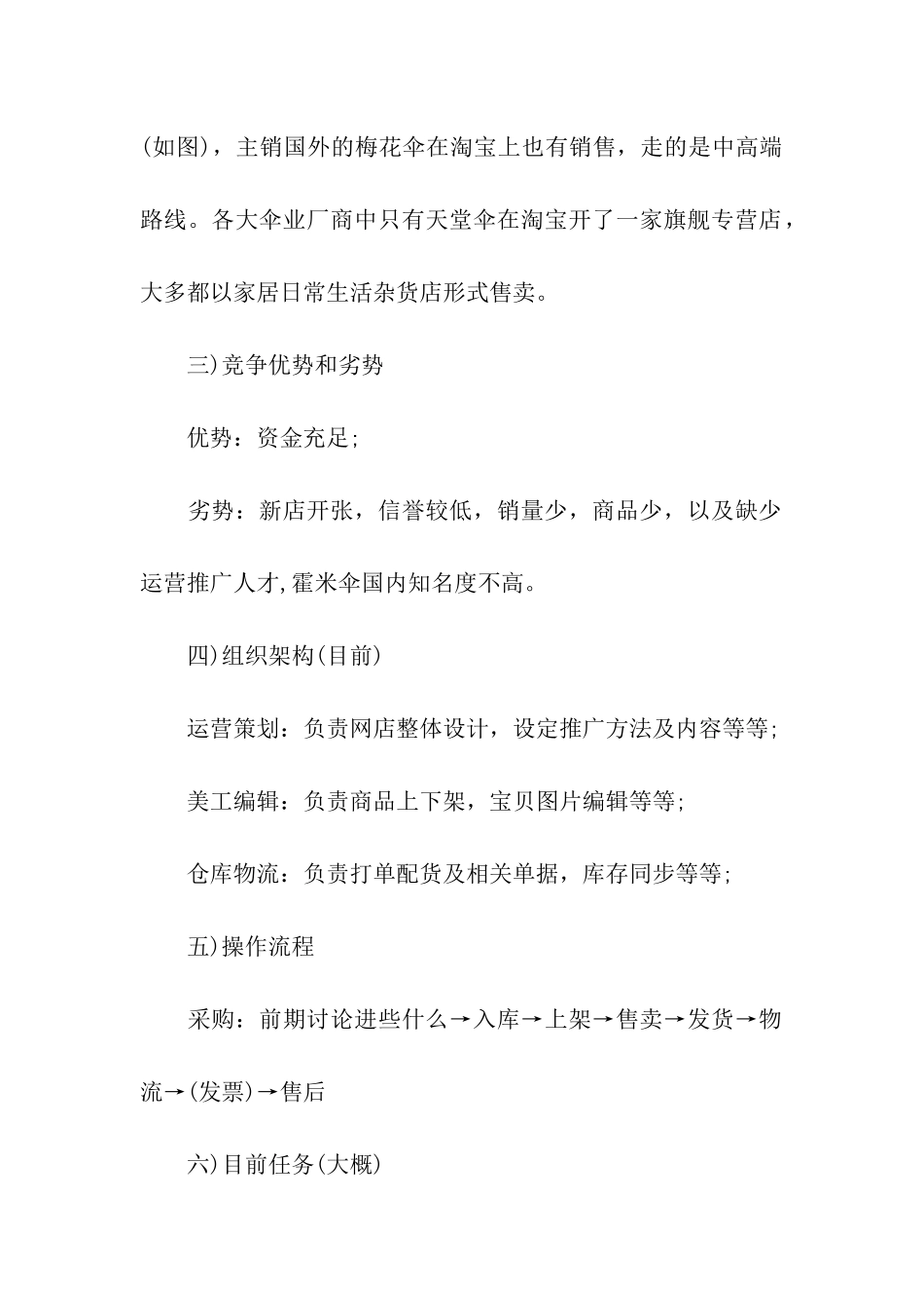 淘宝网上开店项目策划书方案_第2页