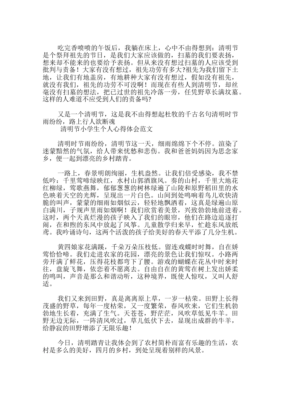 清明节小学生个人心得体会范文-_第3页