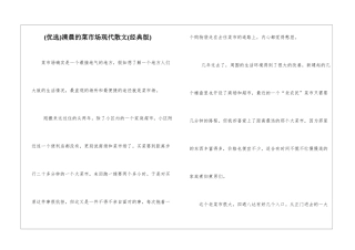 清晨的菜市场现代散文