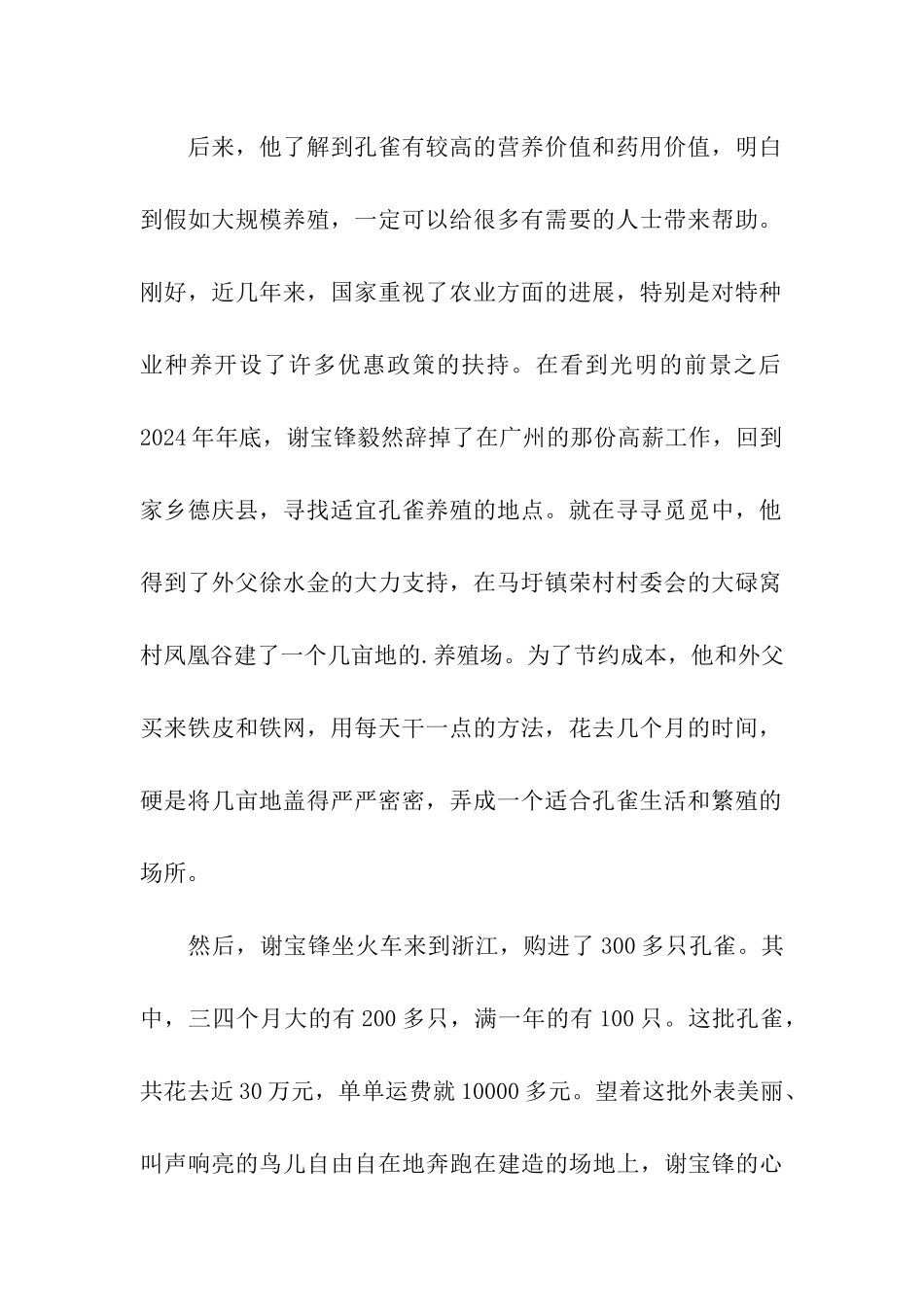 热点解读80后辞职回乡养孔雀特种养殖带领村民致富_第2页