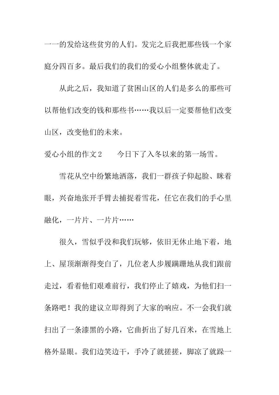 爱心小组的作文_第2页