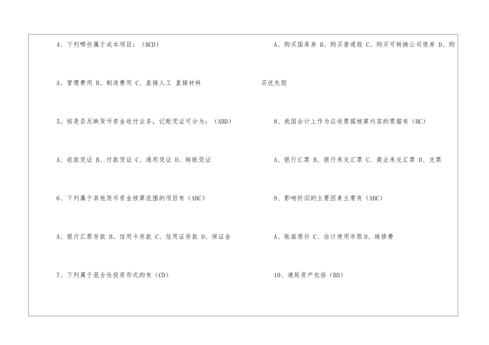 物业会计考试试题_第2页