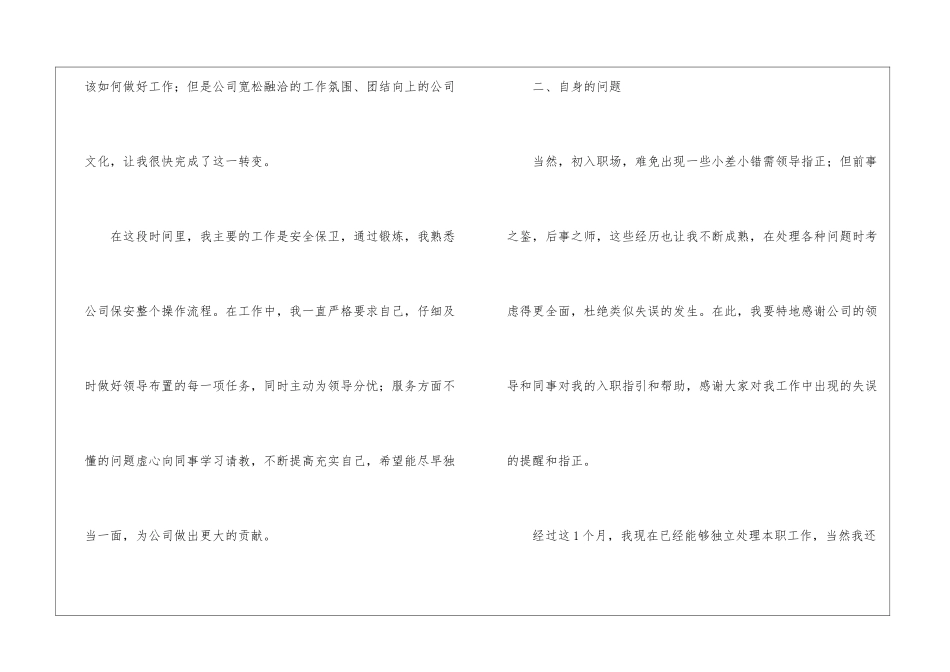 物业保安试用期工作总结_第2页