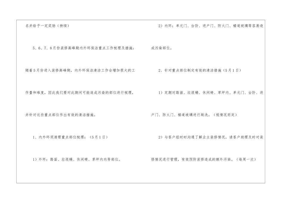物业保洁主管年度工作计划_第3页