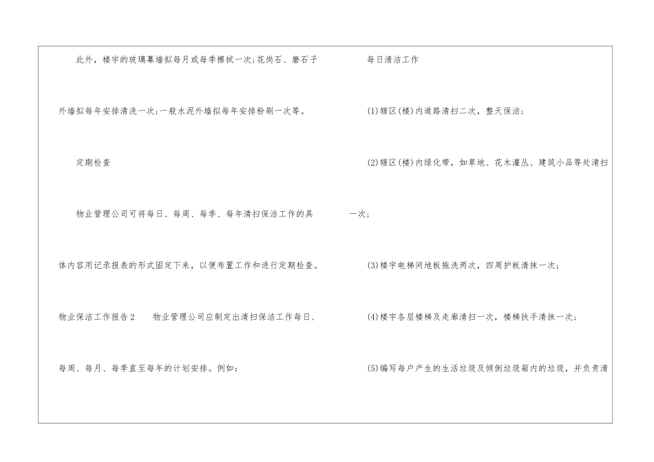 物业保洁工作报告_第3页