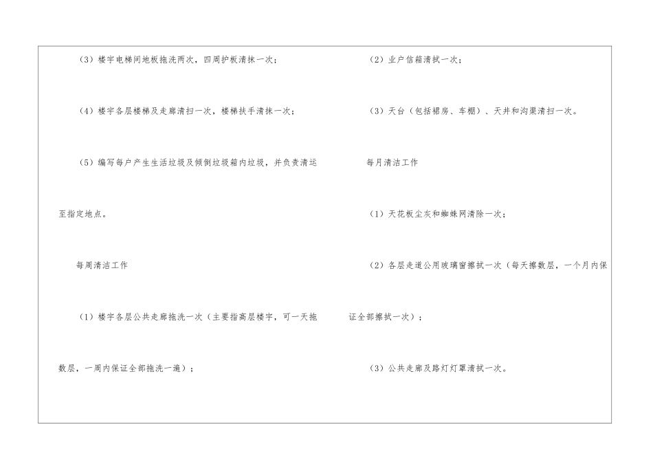 物业保洁部工作计划_第2页