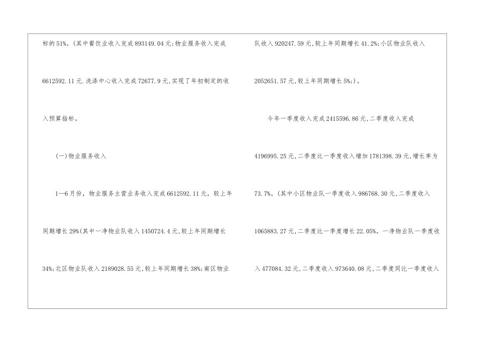 物业公司2024上半年工作小结_第3页