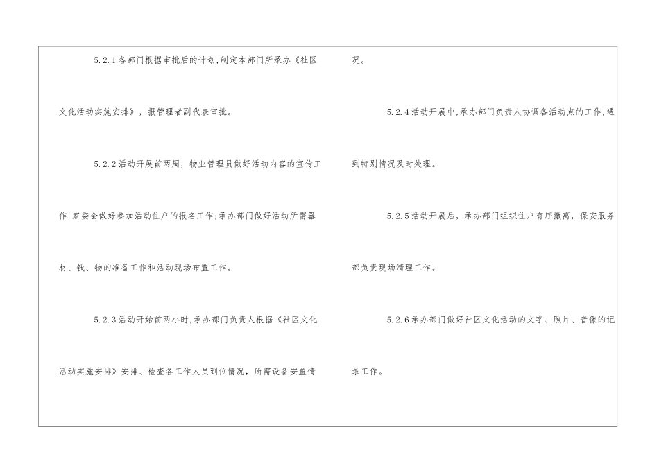 物业公司ISO9000程序文件-社区文化活动--_第3页