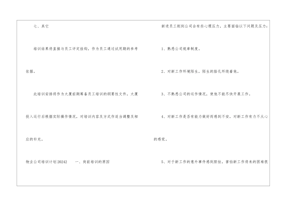 物业公司培训计划2024_第3页