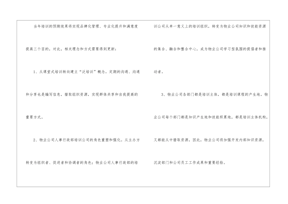物业公司年度培训计划_第3页