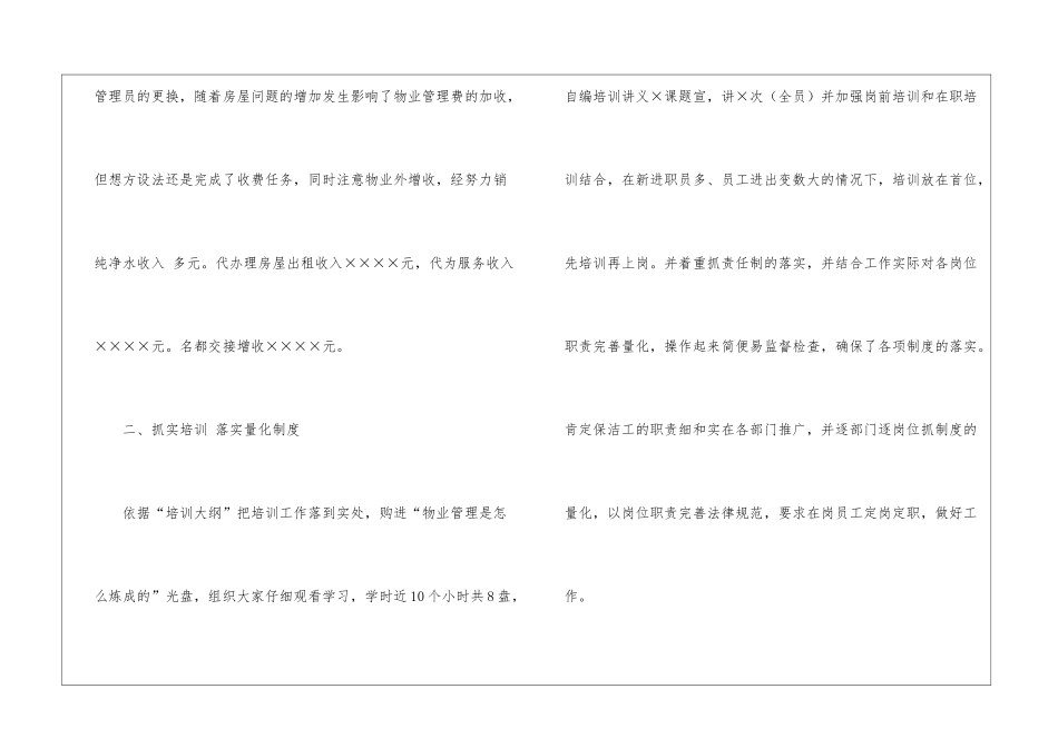 物业公司总经理办公室年度工作总结_第2页
