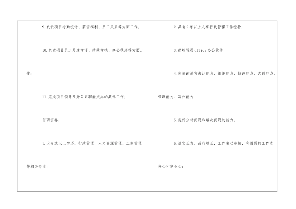 物业公司项目经理职位描述--_第3页