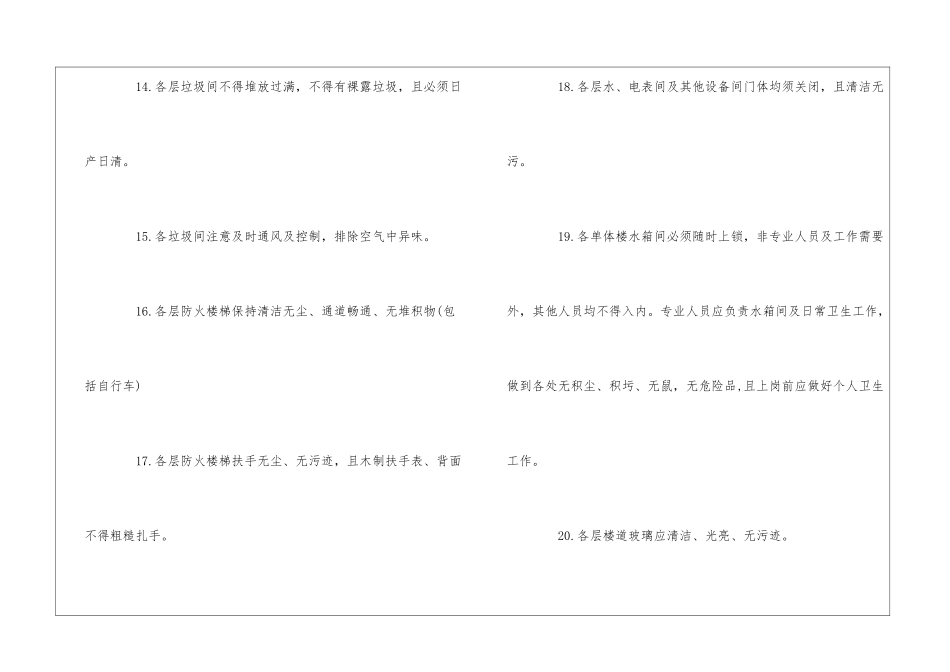 物业园区单体楼卫生清洁标准--_第3页