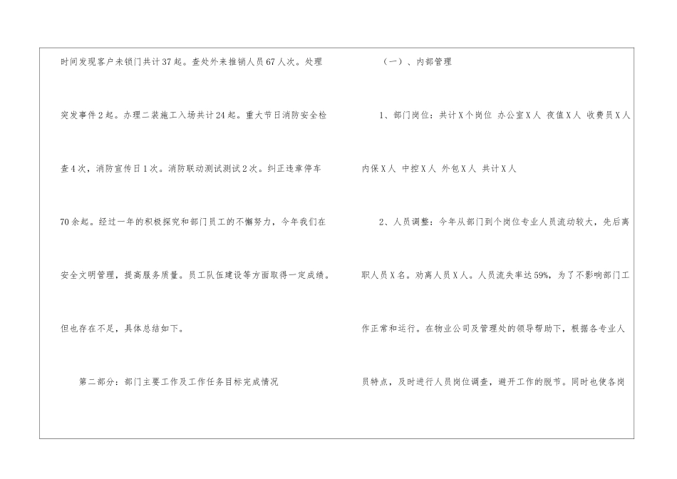物业安保部年度工作总结_第2页