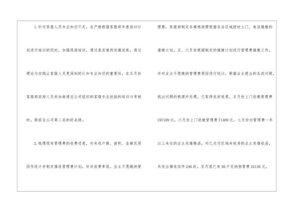 物业客服主管述职_第2页