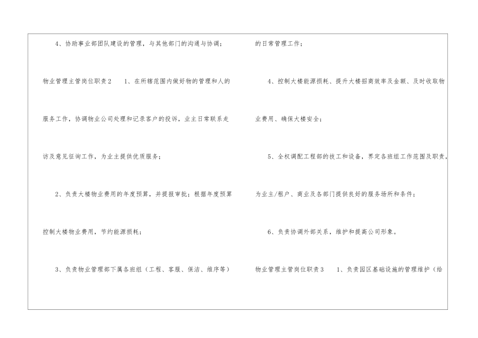 物业管理主管岗位职责_第2页