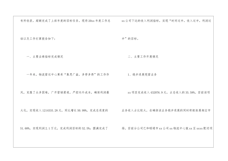 物流个人年终工作总结_第2页