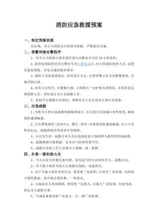 某公司安全应急预案范文