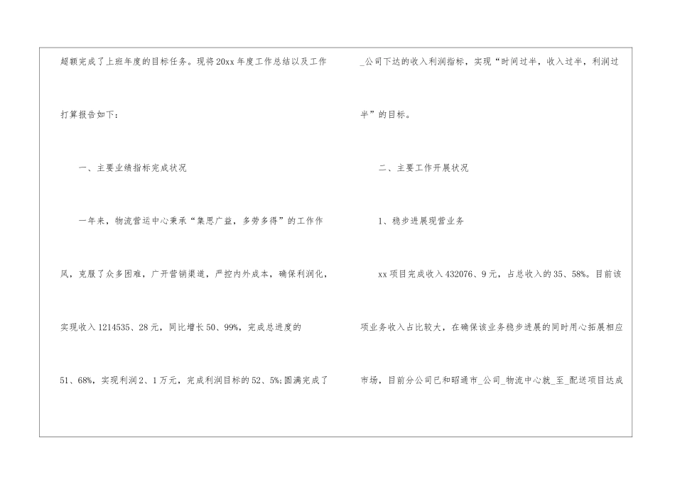 物流公司月度工作总结_第2页