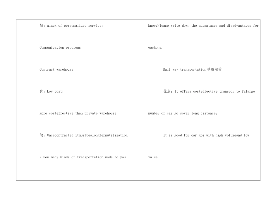 物流英语期末复习知识点_第2页