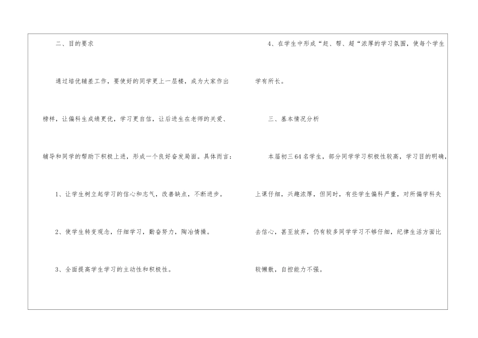 物理培优补差工作计划(7篇)_第2页