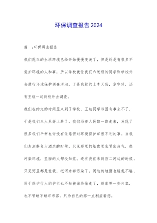 环保调查报告2024-