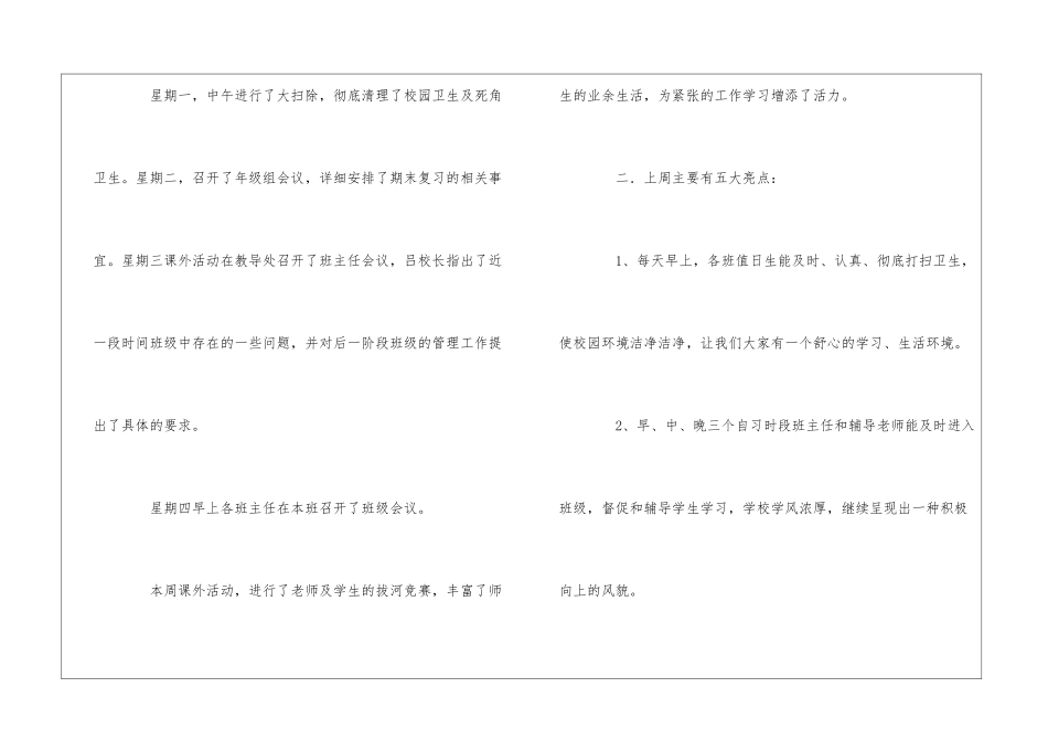 班级周工作总结15篇_第2页