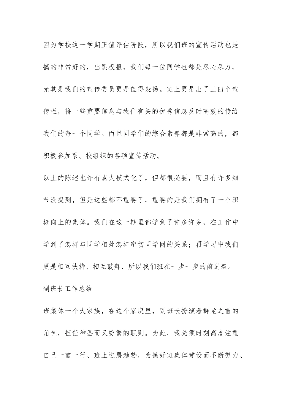 班长、副班长工作总结-_第3页