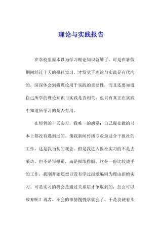 理论与实践报告