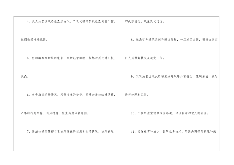 瓦斯员安全生产责任状_第2页