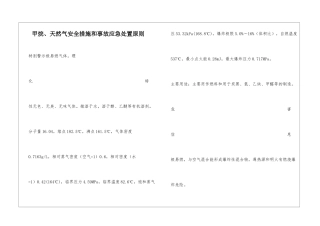 甲烷、天然气安全措施和事故应急处置原则