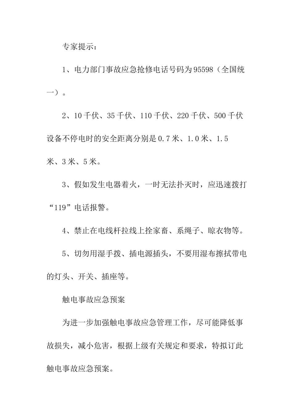 电力施工安全生产事故应急预案_第2页