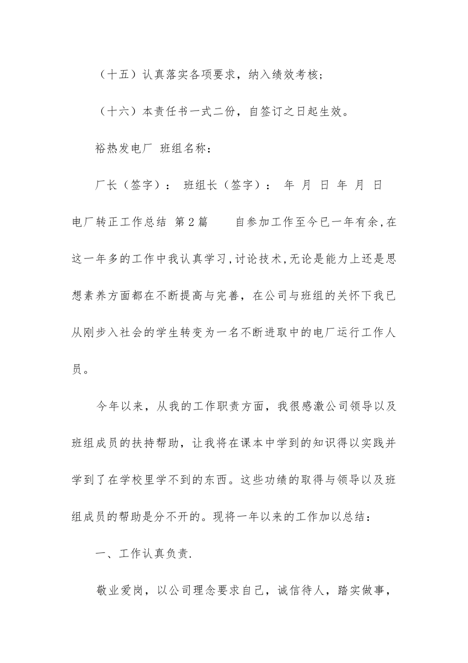 电厂转正工作总结_第3页