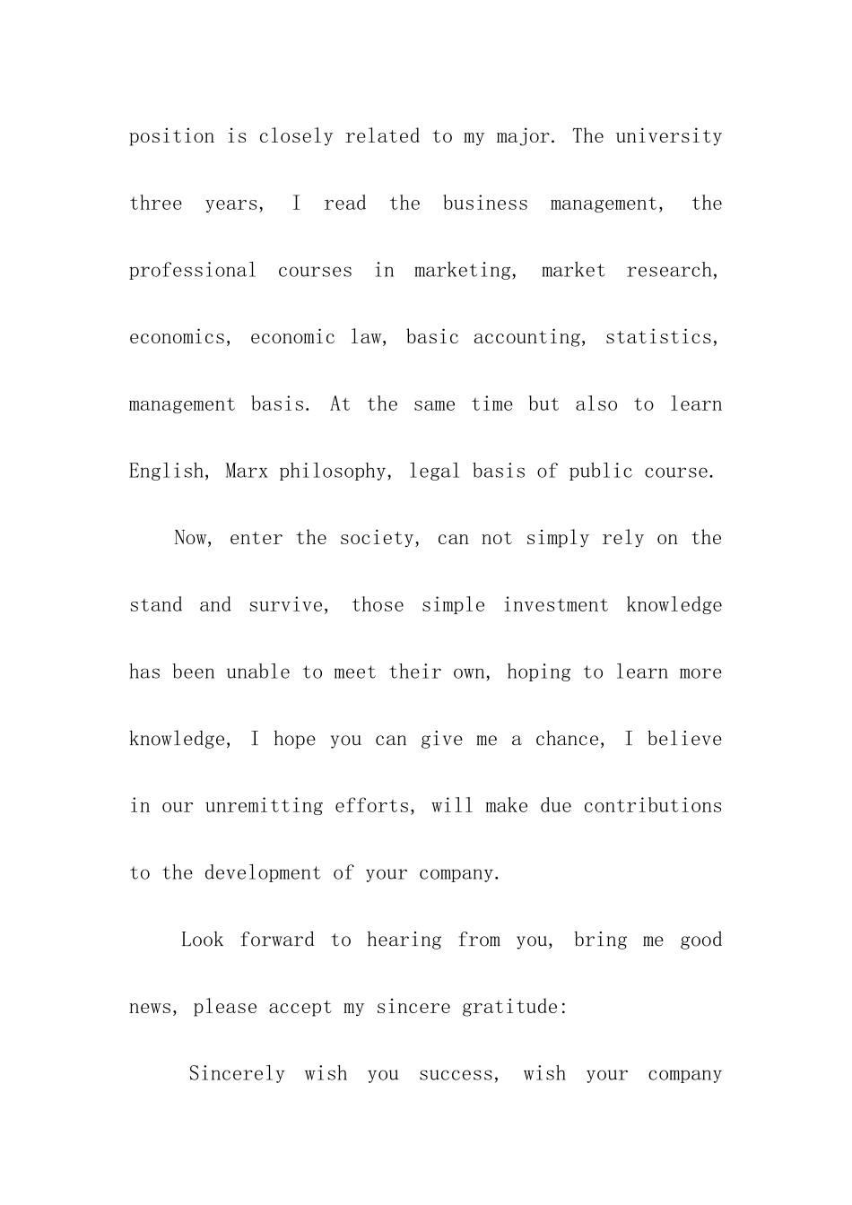 电子专员简单英语求职信_第3页