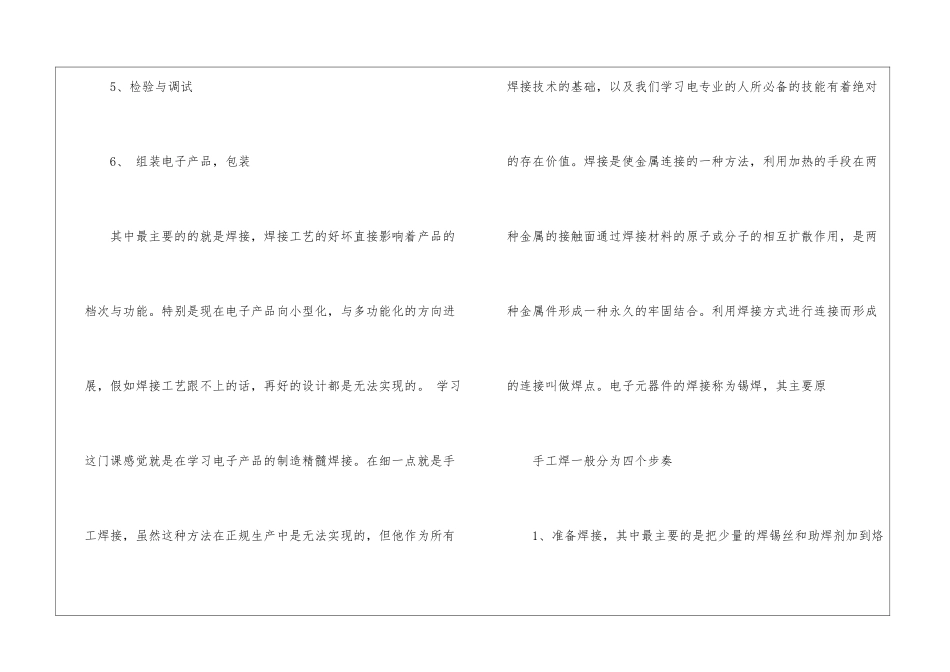 电子工艺实习实验报告心得_第2页