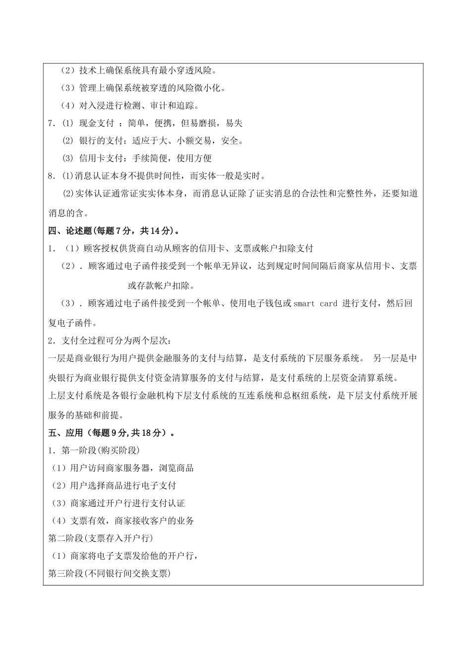 电子支付与认证A卷答案-成人高等教育、网络教育_第2页