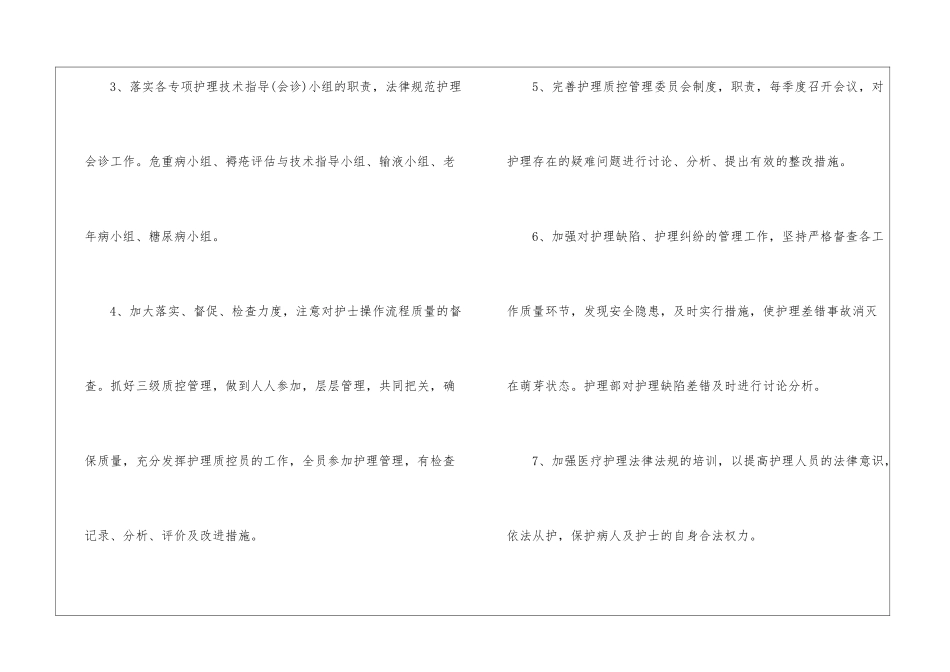 病房护理工作计划_第3页