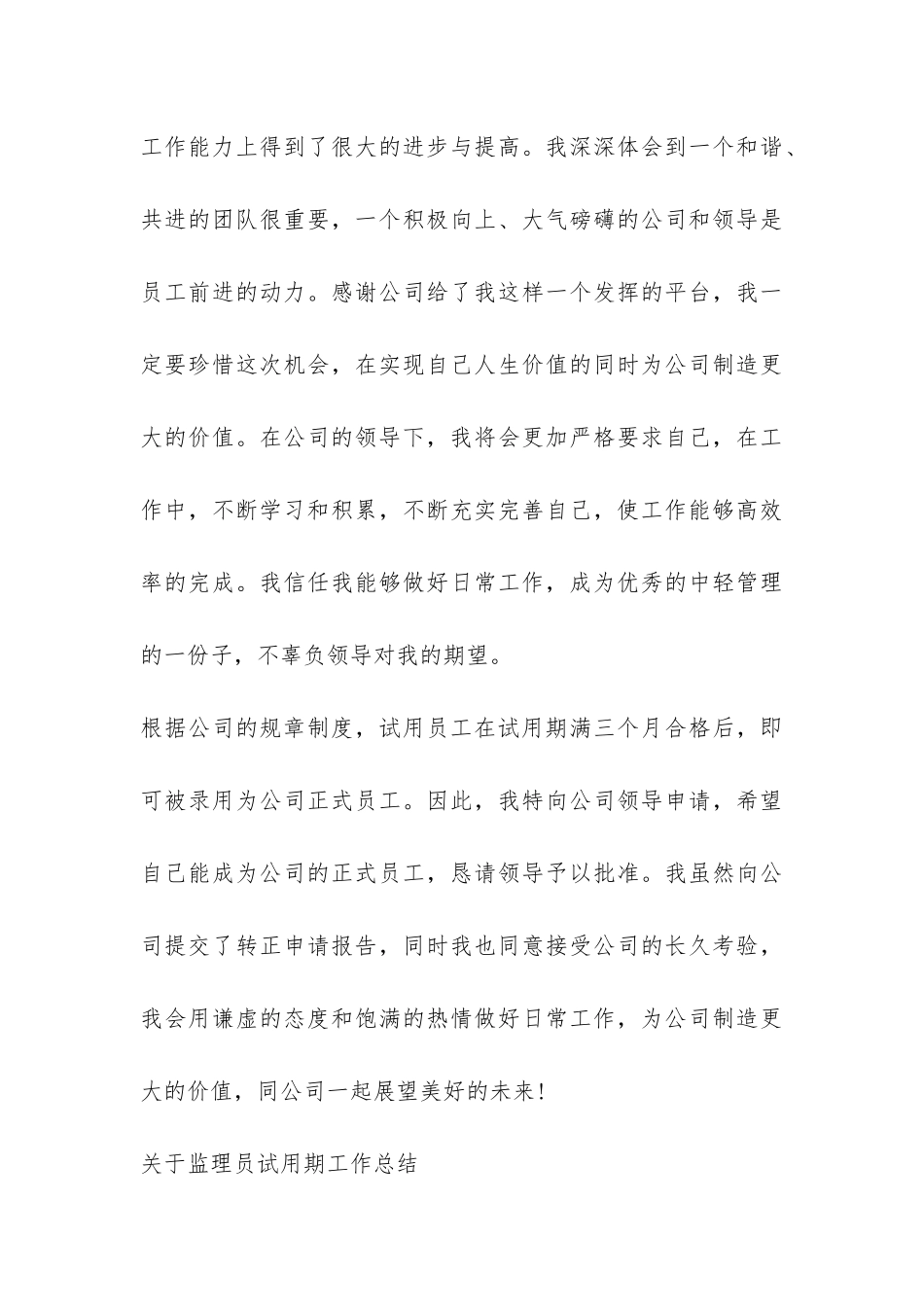 监理员试用期工作总结-_第3页